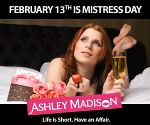 Mistress Day banner for Ashley Madison